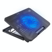 N99F1 Slim Silent Fan Laptop Desktop Cooling Pad with Adjustable Stand