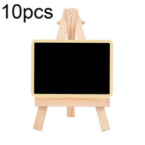 10pcs Small Party Shop Message Blackboard Ornaments Pine Tripod Decorative Message Board(Rectangle)