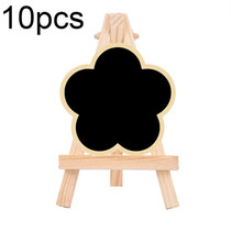 10pcs Small Party Shop Message Blackboard Ornaments Pine Tripod Decorative Message Board(Five-petal)