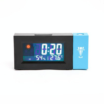 8290 Electronic Colour Screen Weather Clock Weather Forecast Projection Clock Rotatable Digital Clock Without USB Cable