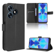 For Tecno Spark 10 4G Diamond Texture Leather Phone Case(Black)