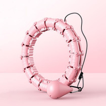 Smart Thin Waist Ring Women Will Not Fall Off Detachable Abdominal Ring Fitness Equipment, Size: 18 Knots(Coral Pink)