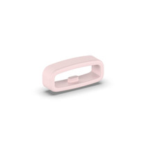 20mm 10pcs Universal Watch Band Fixed Silicone Ring Safety Buckle(Light Pink)