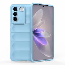 For vivo S16e 5G Magic Shield TPU + Flannel Phone Case(Light Blue)