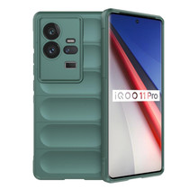 For vivo iQOO 11 Pro 5G Magic Shield TPU + Flannel Phone Case(Dark Green)
