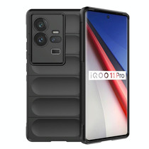 For vivo iQOO 11 Pro 5G Magic Shield TPU + Flannel Phone Case(Black)