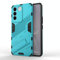 For vivo S16e 5G Punk Armor 2 in 1 PC + TPU Shockproof Phone Case with Invisible Holder(Blue)