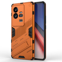 For vivo iQOO 11 Pro 5G Punk Armor 2 in 1 PC + TPU Shockproof Phone Case with Invisible Holder(Orange)