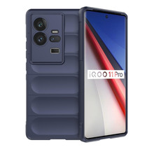 For vivo iQOO 11 Pro 5G Magic Shield TPU + Flannel Phone Case(Dark Blue)