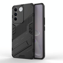 For vivo S16e 5G Punk Armor 2 in 1 PC + TPU Shockproof Phone Case with Invisible Holder(Black)