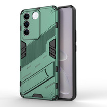 For vivo S16e 5G Punk Armor 2 in 1 PC + TPU Shockproof Phone Case with Invisible Holder(Green)