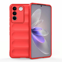 For vivo S16e 5G Magic Shield TPU + Flannel Phone Case(Red)