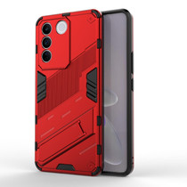 For vivo S16e 5G Punk Armor 2 in 1 PC + TPU Shockproof Phone Case with Invisible Holder(Red)