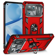 For Xiaomi Mi 11 Ultra Shockproof TPU + PC Phone Case with Holder(Red)
