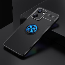 For Realme 10 Pro 5G Metal Ring Holder TPU Phone Case(Black+Blue)