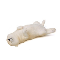 Cute Kawaii Sleeping Pet Figurine Collection Decoration Fridge Magnet Beige  Lie Shiba  Inu