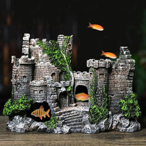 Fish Tank Ancient Castle Resin Decoration Aquarium Cavern Building Decoration