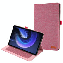 For Xiaomi Pad 6 / Pad 6 Pro Fabric Leather Tablet Case(Rose Red)