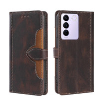 For vivo S16e Skin Feel Magnetic Buckle Leather Phone Case(Brown)