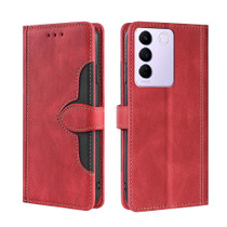 For vivo S16e Skin Feel Magnetic Buckle Leather Phone Case(Red)