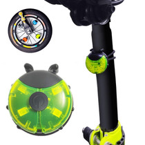 Ladybug Wheel Light Children Balance Bike Bicycle Hub Light, Color: Manual Green