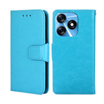 For Tecno Spark 10 4G Crystal Texture Leather Phone Case(Sky Blue)