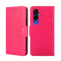 For Tecno Pova 4 Pro Crystal Texture Leather Phone Case(Rose Red)