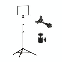 10 Inch 3000-6500K Three-color Temperature Photography Flat-panel Live Fill Light,Spec: 2.1m Bracket+Clip