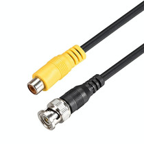 BNC Male To RCA Female Connection Cable Copper HD Video Coaxial Cable Monitoring Cable, Length: 1m