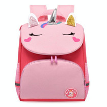 Kindergarten Children Cute Cartoon Backpack School Bag(Watermelon Red Unicorn)