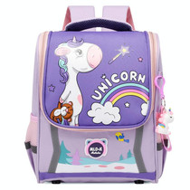 Kindergarten Children Cute Cartoon Backpack School Bag, Color: Large Dark Purple