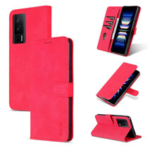 For Xiaomi Redmi K60 Pro / K60 AZNS Skin Feel Calf Texture Flip Leather Phone Case(Red)
