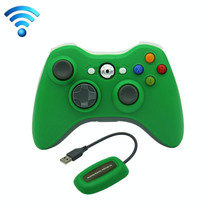 For Microsoft Xbox 360 / PC XB13 Dual Vibration Wireless 2.4G Gamepad With Receiver(Green)