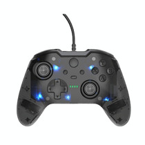 For Microsoft XBOX One / PC XO300 RGB Luminous Wired Gamepad(Translucent Black)