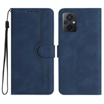 For Xiaomi Poco M5 Heart Pattern Skin Feel Leather Phone Case(Royal Blue)