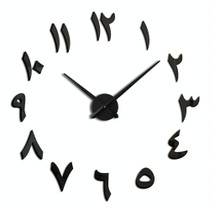 M030 India Digital Hanging Clock Home Decoration DIY Acrylic Clock(Black)