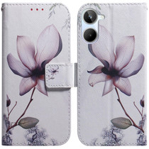 For Realme 10 4G Coloured Drawing Flip Leather Phone Case(Magnolia)