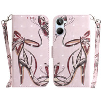 For Realme 10 4G 3D Colored Horizontal Flip Leather Phone Case(Butterfly High-heeled)