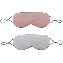 2pcs Double-sided Sleep Eye Mask Elastic Bandage Travel Eyeshade(Lotus Pink + Light Gray Blue)
