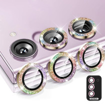 For Samsung Galaxy S23 5G / S23+ 5G ENKAY 9H Rear Camera Lens Glitter Aluminium Alloy Ring Tempered Glass Film(Colorful)