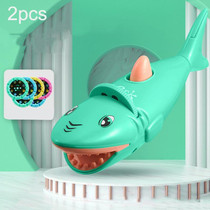 2pcs Children Early Education Luminous Projector Flashlight Story Machine With 6 Cards (Green)