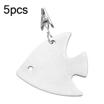 5pcs Stainless Steel Tablecloth Clip Windproof Tablecloth Weights Hanger(Sea Fish TCC0010C)