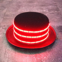 00068 LED Bar Luminous Jazz Hat Stage Magic Show Props, Color: Red