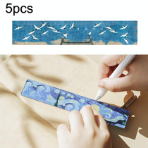 5pcs 15cm Acrylic Straight Ruler Painting Hand Account Tool Student Ruler(Ruihemu)