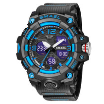 SMAEL 8008 Outdoor Sports Multifunctional Waterproof Luminous Men Watch(Black Blue)