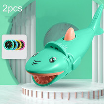 2pcs Children Early Education Luminous Projector Flashlight Story Machine With 4 Cards (Green)