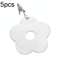 5pcs Stainless Steel Tablecloth Clip Windproof Tablecloth Weights Hanger(Flower TCC0010A)
