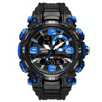 SMAEL 1921 Outdoor Sports Waterproof Men Luminous Time Watch Electronic Watch(Black Blue)