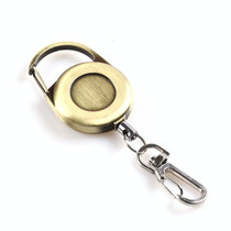 Outdoor Mountaineering Metal Easy-to-pull Retractable Key Chain(Rusty Yellow)