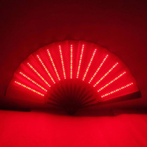 00021 LED Prom Lighting Folding Fan Bar Colorful Atmosphere Group Props, Color: Red Flashing